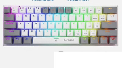 60% 61Key Keyboard Gaming RGB Mechanical Keyboard Wired Gaming Keyboard $30.01