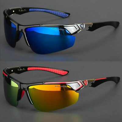 New Men Polarized Sunglasses Sport Wrap Around HD Mirror Driving Eyewear Glasses $13.98