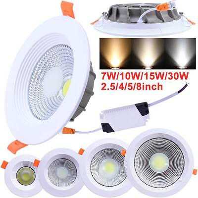 #ad 7 10 15 30W 3000LM AC85 265V LED COB Downlight Ceiling Lamp Recessed Lights Home $10.19