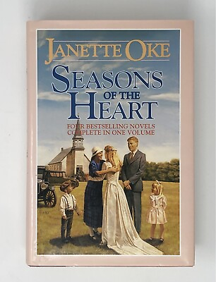#ad Janette Oke Book Seasons of the Heart 1 4 in 1 Hardback Volume 1993 Four Novels $12.95