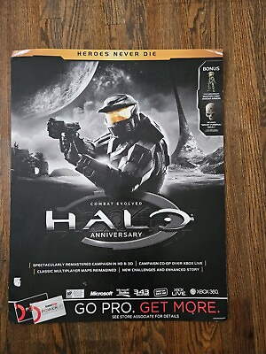 #ad Halo Anniversary Gamestop Promo Poster $89.99