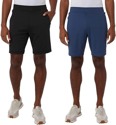 #ad 32 Degrees Cool Men#x27;s 2 Pack Comfort Active Performance Shorts Navy Black XL $24.98