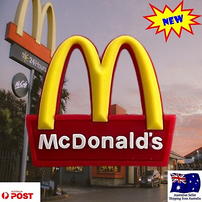 #ad McDonalds M Logo Sticker Soft 3D Maccas Golden Arches Emblem Badge AMG BMW M5 AU $10.00