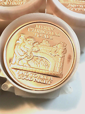 #ad Merry Christmas Santa 20 Copper coins 1 ounce each 1.25 lbs by REEDERSONG $47.98