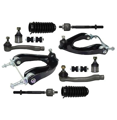 #ad 12 Pc Complete Front Suspension Kit for Honda CRX Civic 88 91 Upper Control Arms $87.63