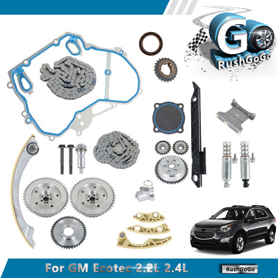#ad Timing Chain Kit For GM Ecotec 2.2L 2.4L VCT Selenoid Actuator Gear Cover Gasket $119.99