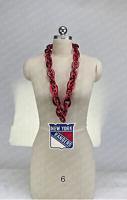 #ad New NHL Rangers Red Fan Chain Necklace Foam MI USA $25.97