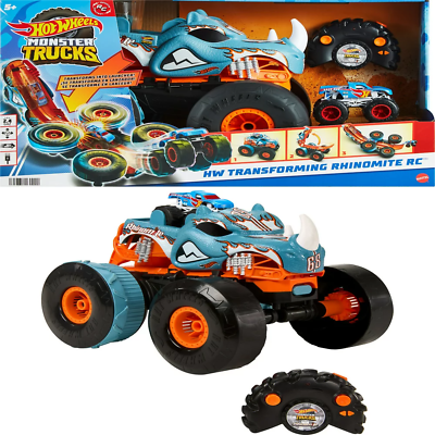 #ad #ad Monster Trucks RC Rhinomite Transforms into Launcher Includes 1:64 Scale Toy Tr $138.87