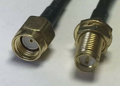 #ad RP SMA Male to RP SMA Female Extension RG316 Coaxial Cable Pick Length USA LOT $8.98