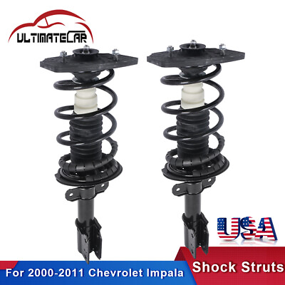 #ad Set 2 Rear Complete Shock Struts w Coil Springs For 2000 2011 Chevrolet Impala $133.96
