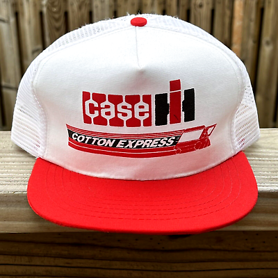 #ad Vintage K Brand Case IH Snapback Trucker Hat Cap Red White Cotton Express $29.99