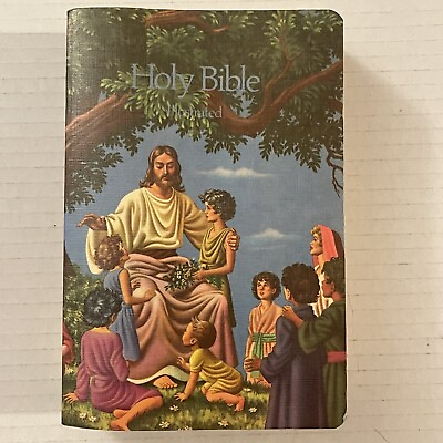 #ad Holy Bible Illustrated Rainbow Edition Old And New Testaments 1957 $85.99