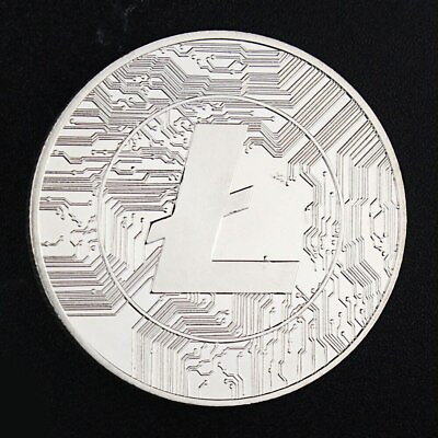 #ad LTC Litecoin Cryptocurrency Virtual Currency Silver Plated Coin $14.95