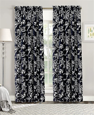 #ad La Boheme Printed Curtains Vintage Floral Boho Window Drapes 2 Panels Set 2Sizes $26.39