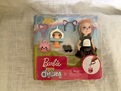 #ad Barbie Club Chelsea 5.5quot; inch Dress Up Girl Doll in CAT COSTUME with CAT FIGURE $59.90