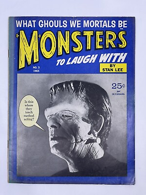 #ad MONSTERS TO LAUGH WITH BY STAN LEE #3 Very Good 1964 Vintage Monster Parody $40.00