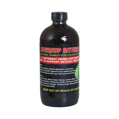 #ad Soursop Living African Bitters 100% Pure Natural Organic Herbal Detox 16 oz $24.99