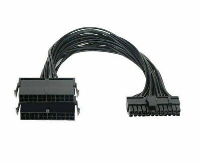 #ad Dual PSU Power Supply 24 pin ATX Motherboard Mainboard Adapter Splitter Cable ⱴ $2.49