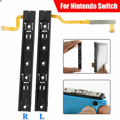 #ad New Left Right Slider sliding rail with Flex Cable for Nintendo Switch Console $4.18