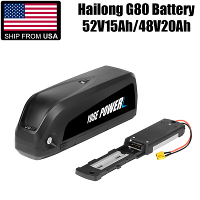 52V 48V 20Ah Hailong G80 Lithium Ebike Battery 1000W 1500W Electric Bike Battery $351.07