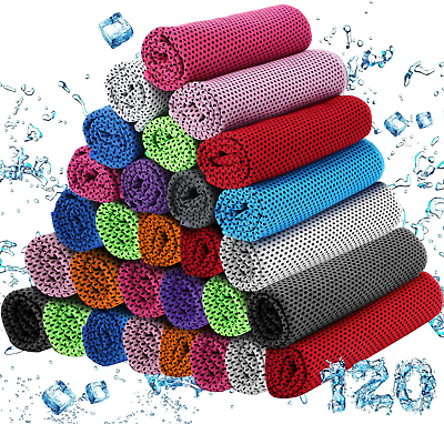 #ad 200 Pcs Microfiber Cooling Towel Ice Towel 32quot;X12quot; Cool Cold Towel for Neck An $171.89