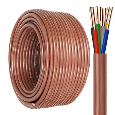 #ad Thermostat Wire Solid Copper 18AWG 8 Conductor Power Circuit Cable 75FT 18 8 $88.09