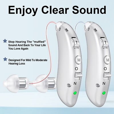 #ad Digital Hearing Aids Severe Loss Rechargeable Invisible BTE Ear Aids High Power $34.99