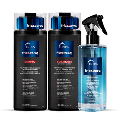 #ad TRUSS FRIZZ.ZERO; Shampoo amp; Conditioner amp; Thermal Protector Set Bundle $79.00