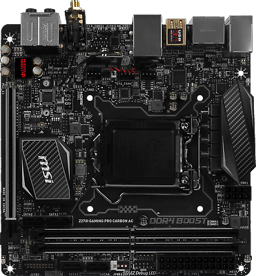 MSI Z270I GAMING PRO CARBON AC Motherboard Intel Z270 LGA 1151 DDR4 Mini ITX M.2 $141.08