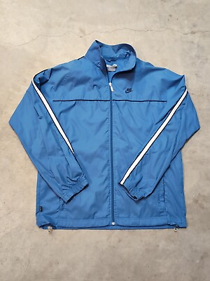 #ad VTG Nike 90s Jacket Mens L Blue Full Zip $24.99