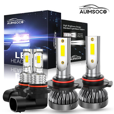#ad #ad 4x LED Headlight Bulbs High Low Beam 360000LM For Honda Prelude 1992 1996 White $36.99