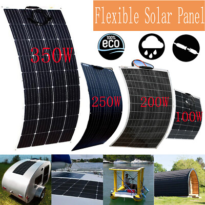 #ad 100W 200W 250W 350W 18V Flexible Solar Panel For Car Battery Boat Camping RV $179.99