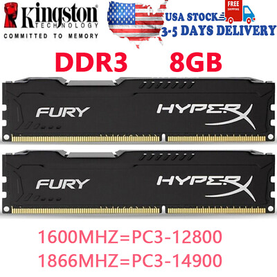 #ad HyperX FURY DDR3 16GB 32GB 1600MHz 1866MHZ Desktop RAM Memory DIMM 240pins 1.5V $23.90