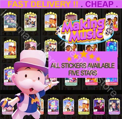 #ad Monopoly GO 5 ⭐️⭐️ ⭐️ ⭐️ ⭐️ Stickers Card ⚡️VERY FAST DELIVERY in Few Minutes⚡️ $6.00