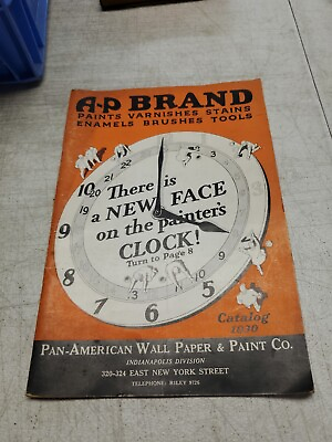 #ad Pan American Wall Paper Paint Catalog 1930 Brushes Tools Enamels Rare HTF Bb43 $150.00