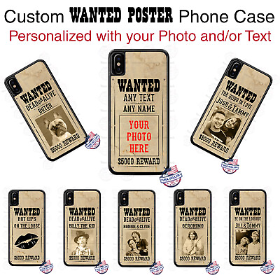 #ad PERSONALIZE VINTAGE WANTED DESIGN PHONE CASE COVER FOR iPHONE SAMSUNG GOOGLE LG $18.95