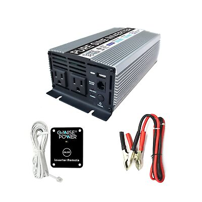 #ad GoWISE Power 600W Pure Sine Wave Inverter 12V DC to 115V AC with 2 AC Outlets... $167.27