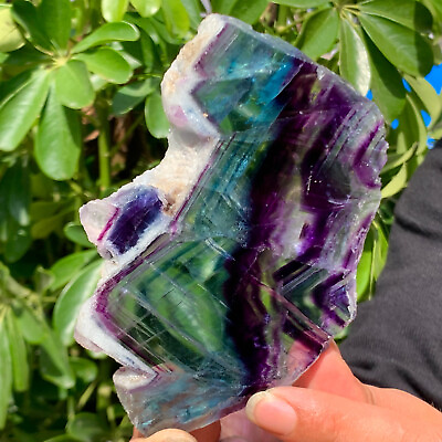 #ad 171G Natural beautiful Rainbow Fluorite Crystal Rough stone specimens cure $63.00