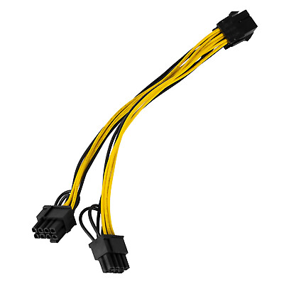 #ad #ad PCI e 6pin to Dual 8pin 62 Power Cable Splitter Adapter for Video Graphics Card $7.38