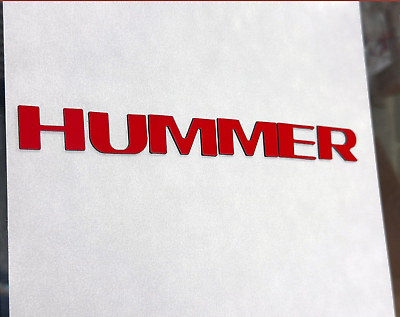 #ad Red Bumper Letters for Hummer H3 Front ABS Plastic Insert $14.75