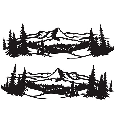 #ad Mountain Forest Stickers Car Body Vinyl Decals For Off Road Pickup RV Outdoor $29.60