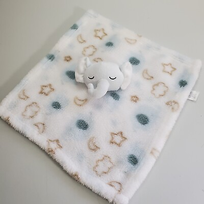 #ad Mini Muffin Lovey Blue Sleeping Elephant Baby Security Blanket Moon Cloud Star $17.95