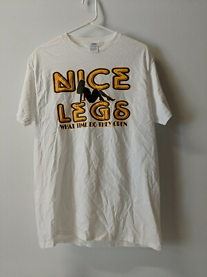 #ad nice legs when do they open funny comedy graphic T shirt Sz XL bag378 $9.67