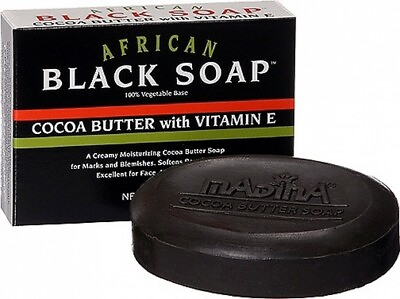 #ad African Black Soap Cocoa Butter with Vitamin E 3.5 oz 1 Bar $10.29