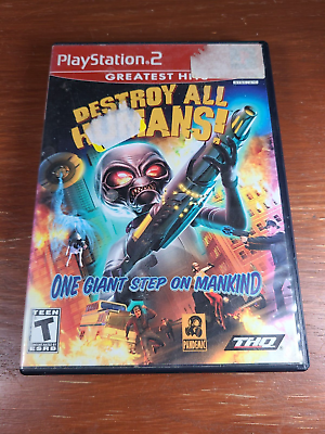 #ad Destroy All Humans PlayStation 2 PS2 2002 Tested Working $6.99