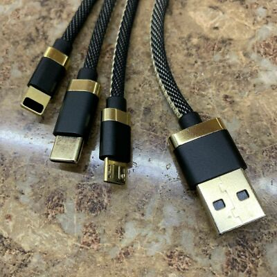 NEW Fast USB Charging Cable Cell Phone Cord Charger Type C USB C Micro USB 3 in1 $3.44