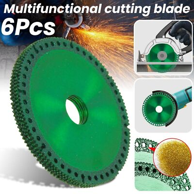 #ad 6PC Multifunctional Cutting Disc Grinder Wheel Saw Blade Porcelain Turbo Diamond $13.85