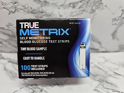 #ad True Metrix Self Monitoring Blood Glucose Test Strips 100 Test Strips Sealed $24.95