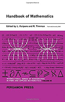 #ad Handbook of Mathematics Hardcover R. Kuipers L. Timman $68.97