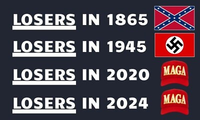 #ad Losers in 1865 Losers in 1945 Losers in 2020 Losers in 2024 Flag 3x5 FT $20.00